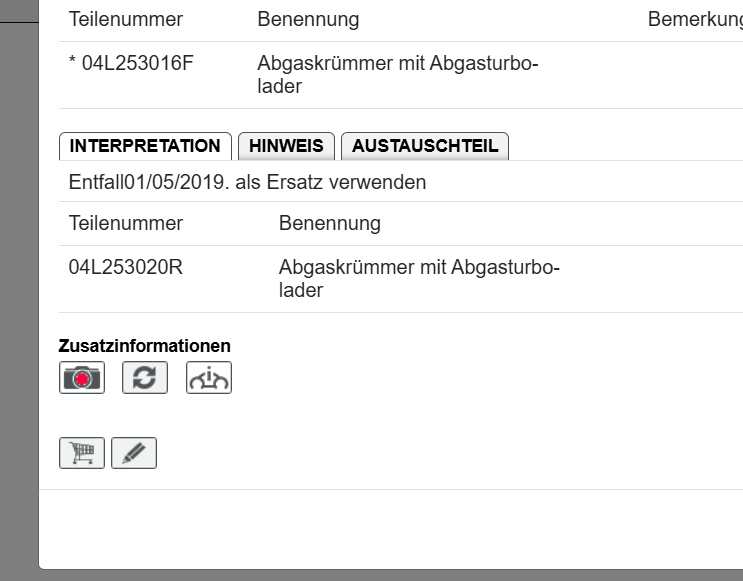 VW PASSAT ŠKODA SUPERB TURBOLADER 1.6 TDI 04L253016F = 04L253020R ORIG VW NEU! - Obrázek 7