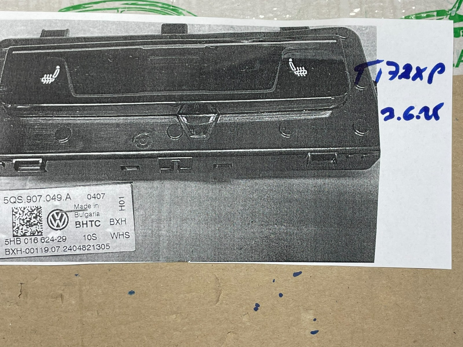 VW ŠKODA KLIMABEDIENTEIL KLIMEBETÄTIGUNG HINTEN 5QS907049A TEST WAGEN DEMONT - Obrázek 12