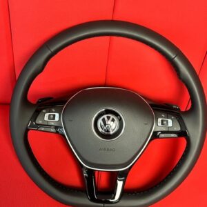 VW SPORT LEDER LENKRAD VW POLO 6C0419091BT MIT AIRBAG FAST NEU Dem v Test Wagen