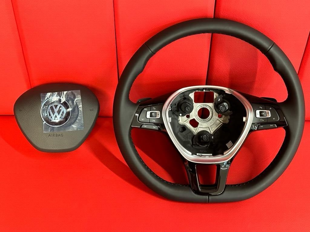 VW SPORT LEDER LENKRAD VW POLO 6C0419091BT MIT AIRBAG FAST NEU Dem v Test Wagen - Obrázek 7