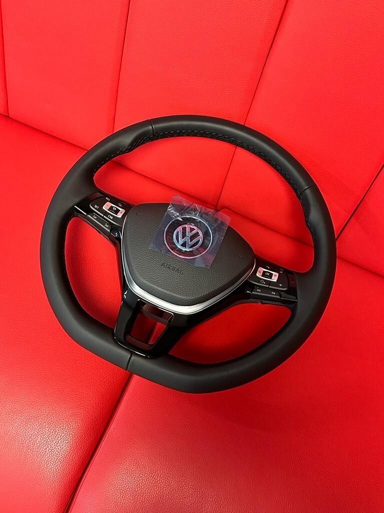 VW SPORT LEDER LENKRAD VW POLO 6C0419091BT MIT AIRBAG FAST NEU Dem v Test Wagen - Obrázek 9