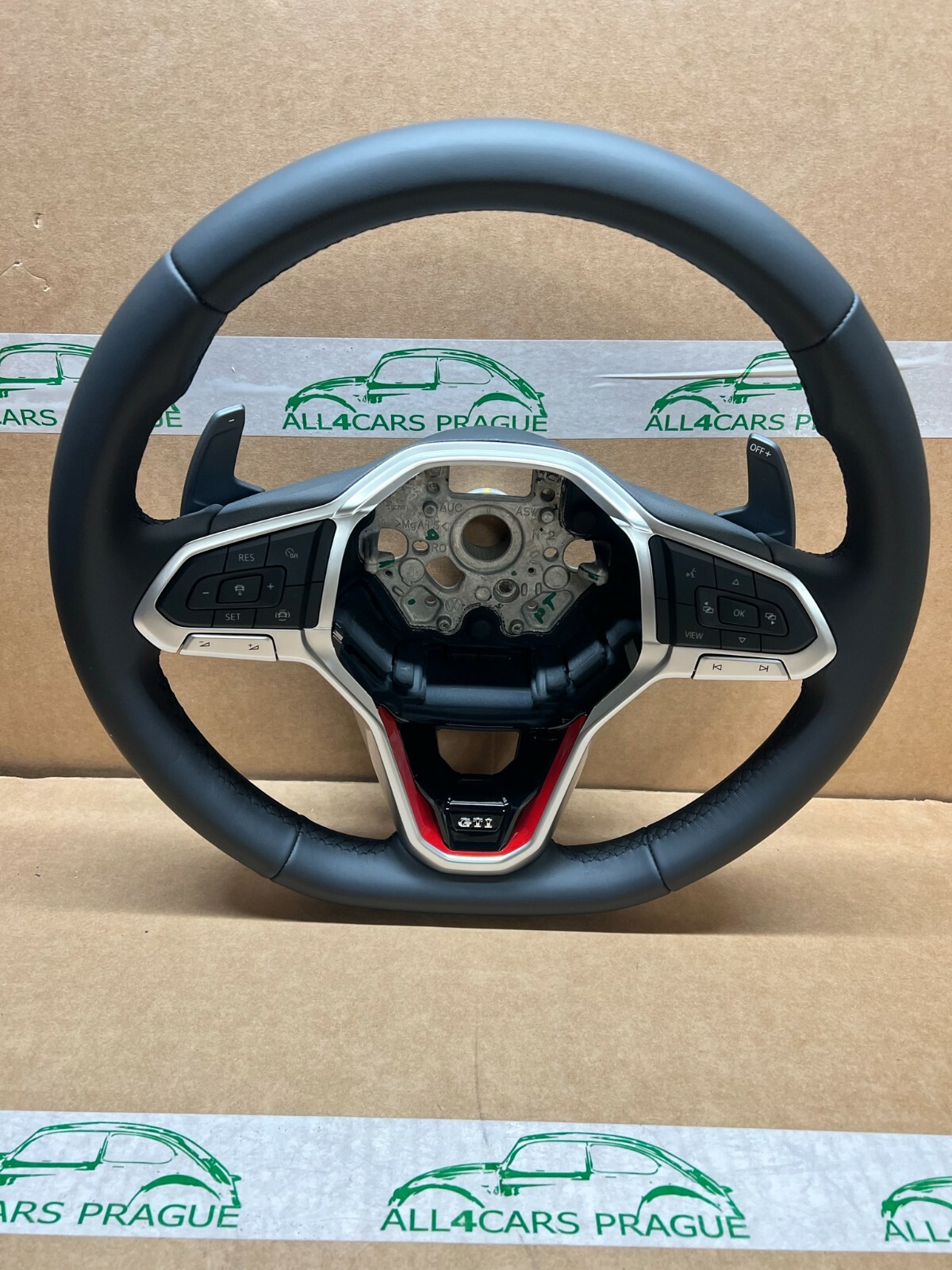 VW SPORT LENKRAD LEDER GTI MIT DSG R PADDELS 2GM419089T ORIG.NEU!!! - Obrázek 3