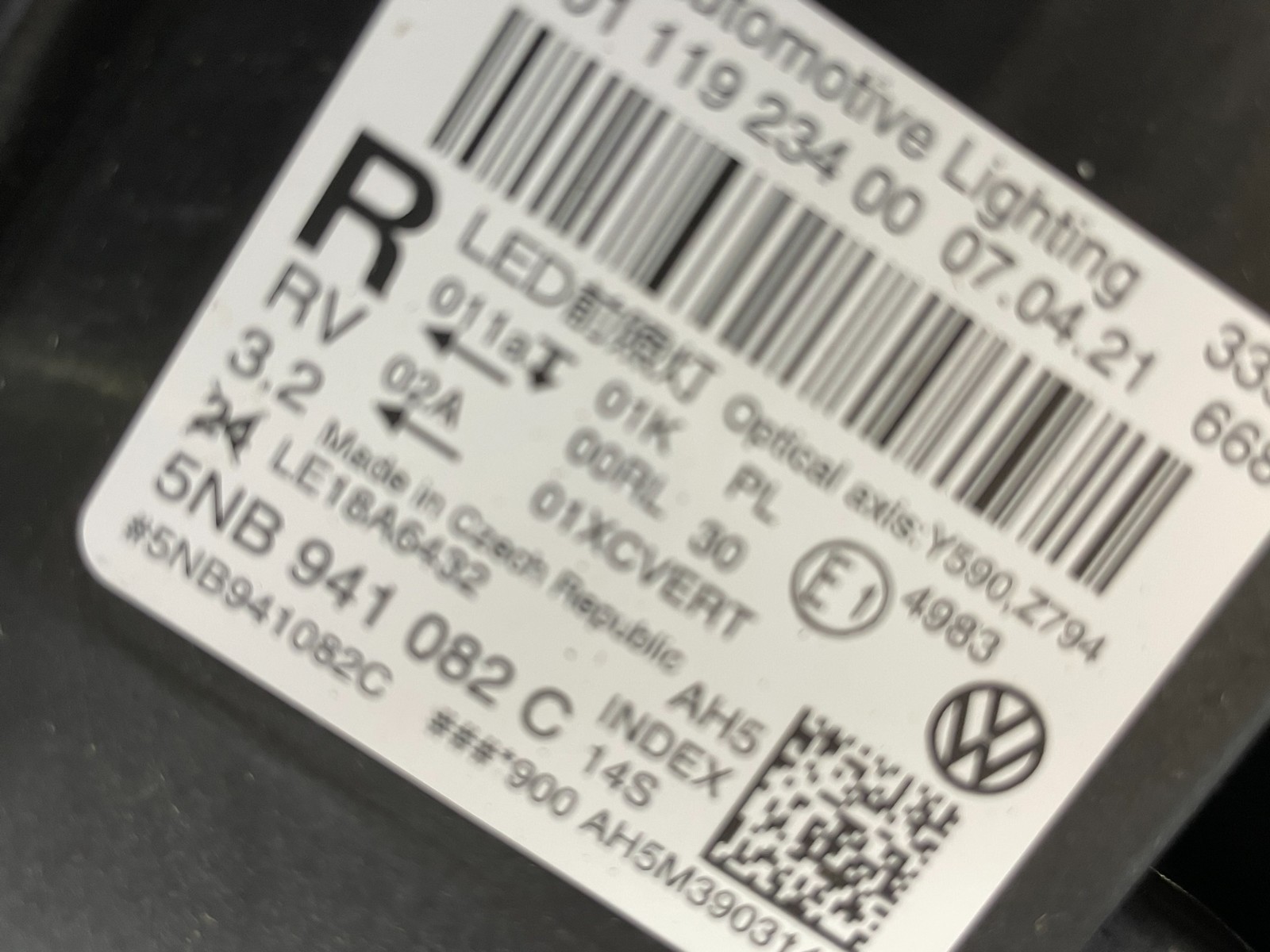 VW TIGUAN 5N FACELIFT IQ SCHEINWERFERN KOMPLETE SATZ VORN + HINTEN ORIG. VW NEU - Obrázek 12