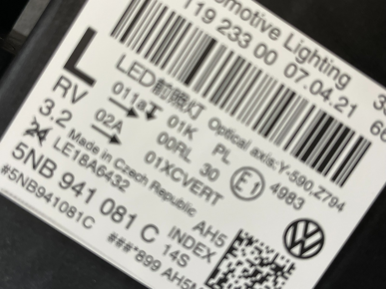 VW TIGUAN 5N FACELIFT IQ SCHEINWERFERN KOMPLETE SATZ VORN + HINTEN ORIG. VW NEU - Obrázek 13