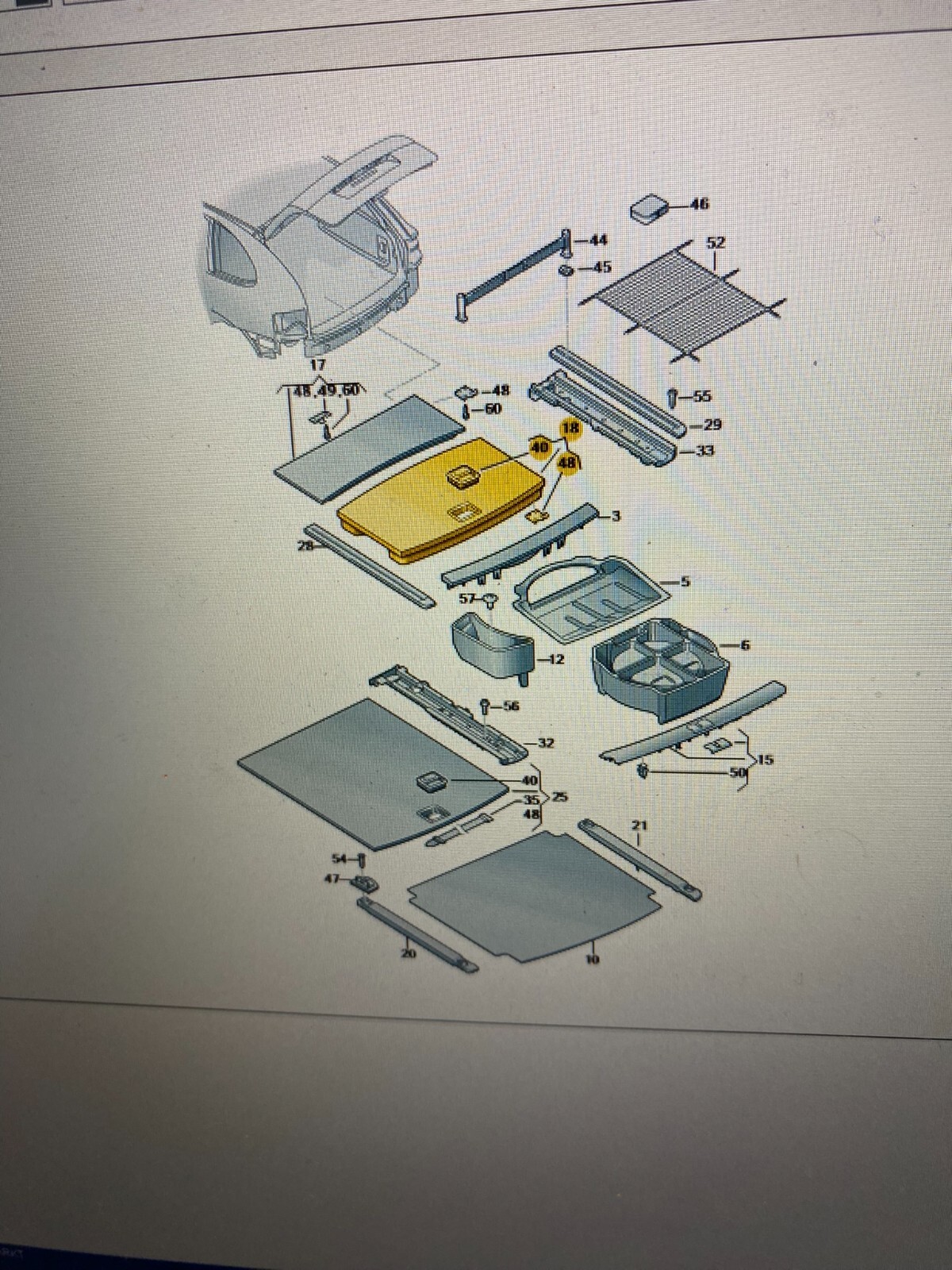 VW TOUAREG LADEBODEN KOFFERRAUM BODEN VARIABEL NATURBRAUN 7P6861484A 7P6861483A - Obrázek 11