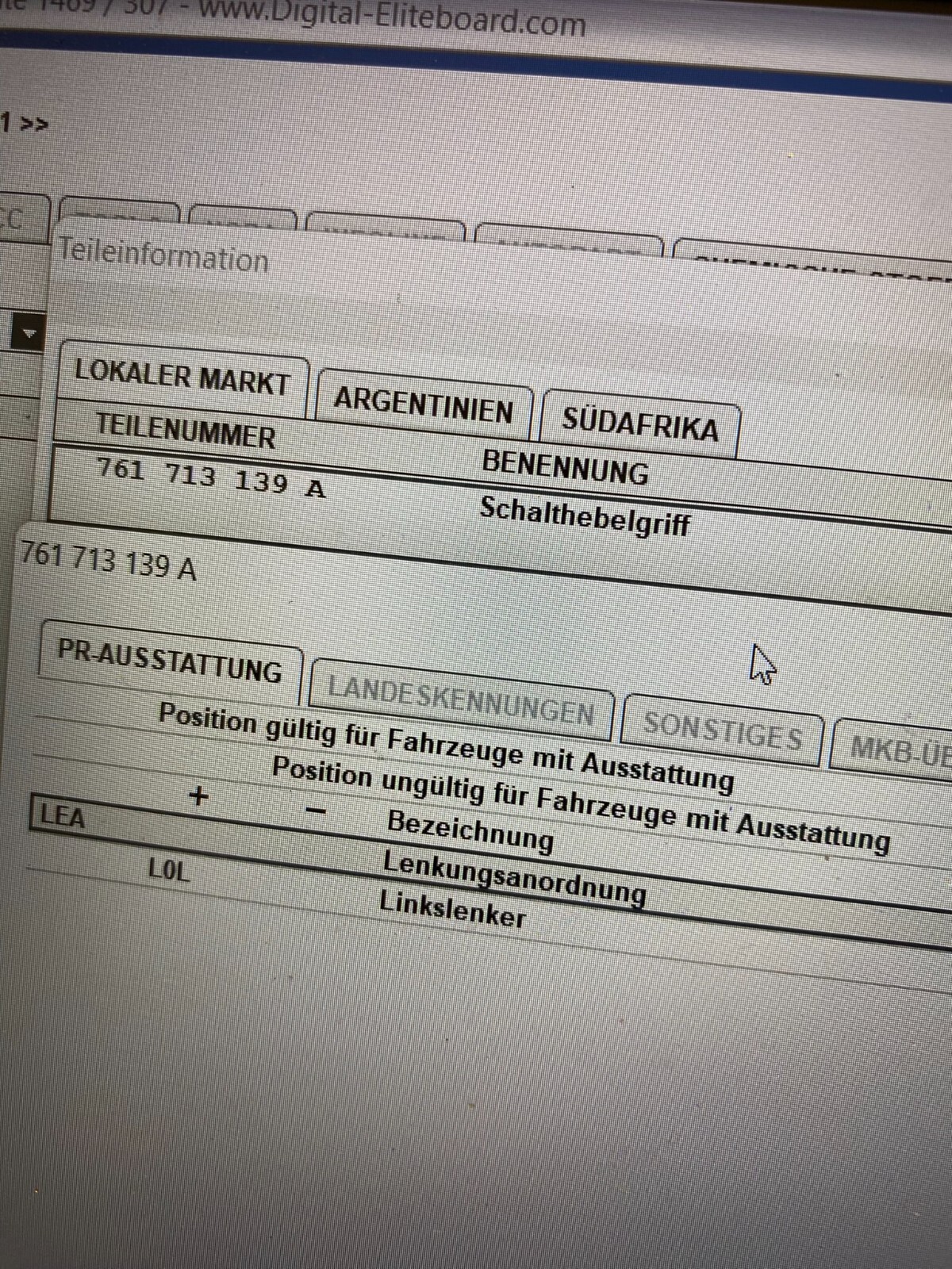VW TOUAREG RLINE SCHALTKNAUF SCHALTHEBEL LEDER AUTOMATIK 761713139A ORIG.NEU!! - Obrázek 12