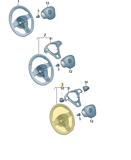 VW UP SPORT LENKRAD LEDER CHROM-SCHWARZ-WEISS 1S0419091AF Fast Neu Test Wagen.. - Obrázek 4