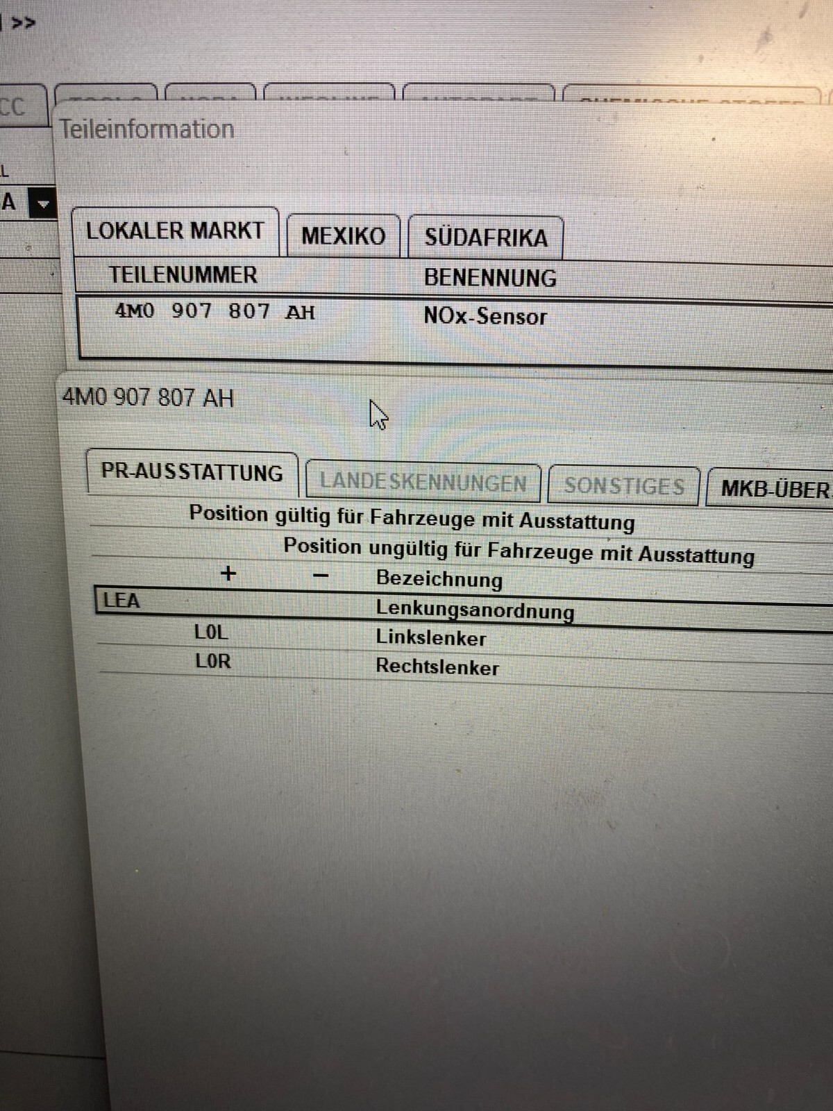 4M0907807AH VW TOUAREG NOX SENZOR 4M0907807AH NOX SENZOR 4M0907807AH ORIG. NEU! - Obrázek 6