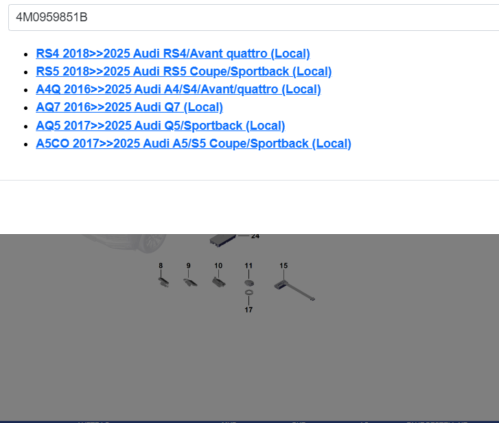 4M0959851B AUDI Q7 Q5 A5 A4 SCHALTER ELEKTRISCHEN FENSTERHEBER FAHR.SEITE OE NEU - Obrázek 5