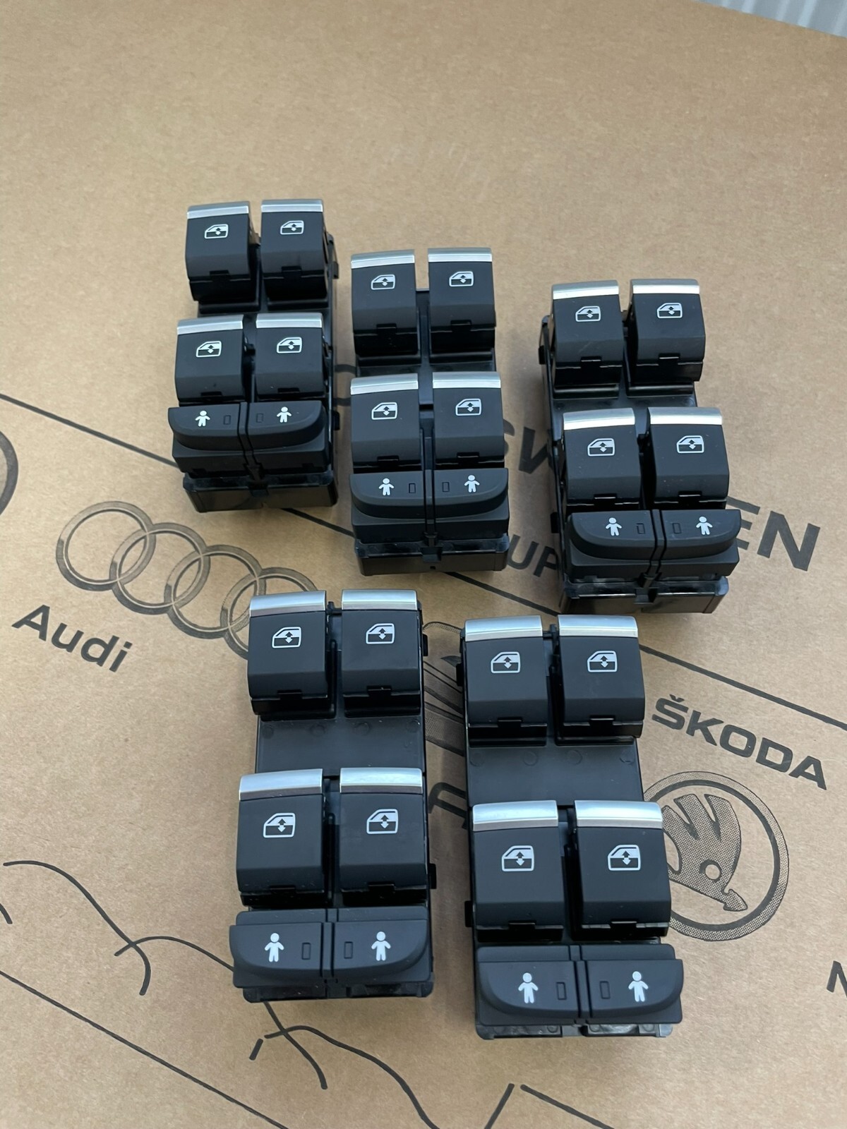 4M0959851B AUDI Q7 Q5 A5 A4 SCHALTER ELEKTRISCHEN FENSTERHEBER FAHR.SEITE OE NEU - Obrázek 9