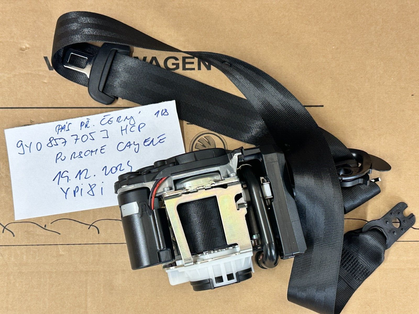 9Y0857705J PORSCHE CAYENNE SICHERHEITSGURT BLACK FRONT LEFT 9Y0857705J ORIG.NEU - Obrázek 13