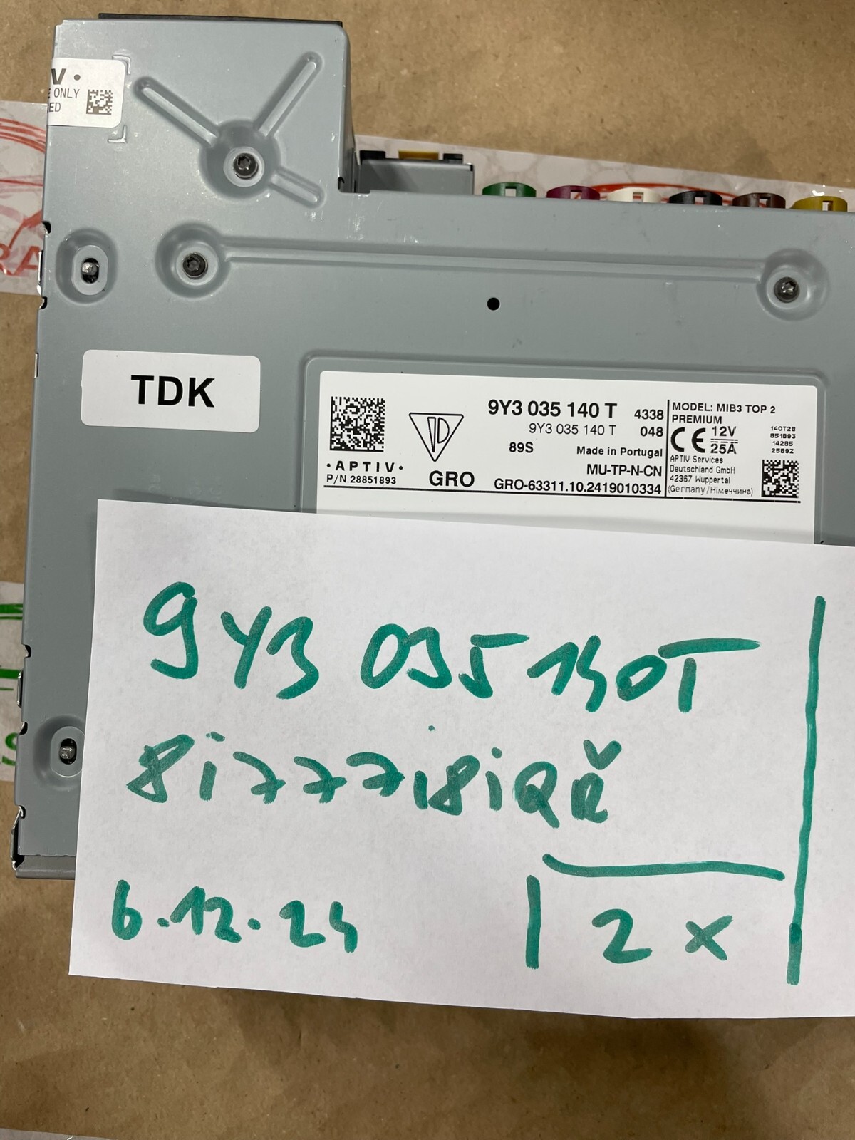 9Y3035140T PORSCHE MMI ZENTRALRECHNER - CENTRAL COMPUTER 9Y3035140T ORIG NEU !! - Obrázek 17