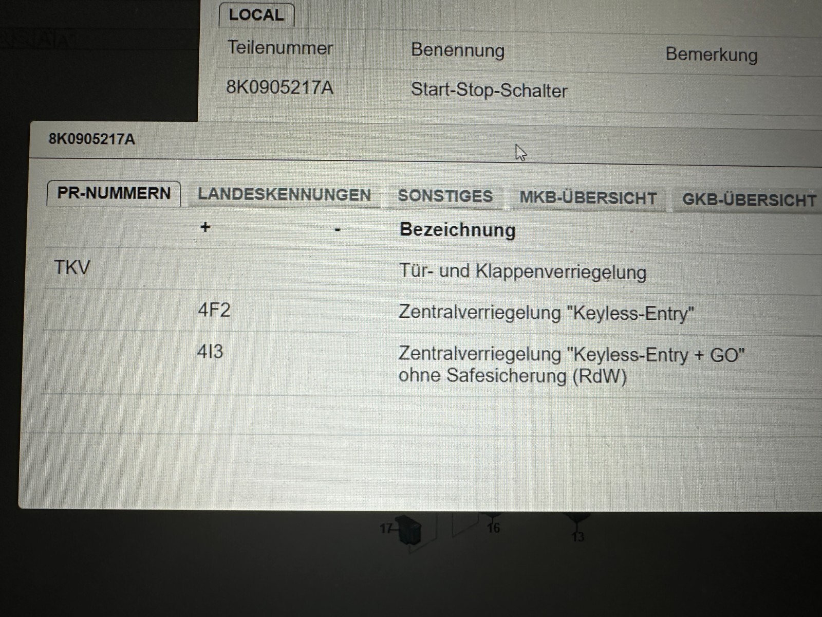 AUDI A4, A5, Q5 START STOP SCHALTER 8K0905217A FAST NEU-DEMONT VOM TEST WAGEN ! - Obrázek 5