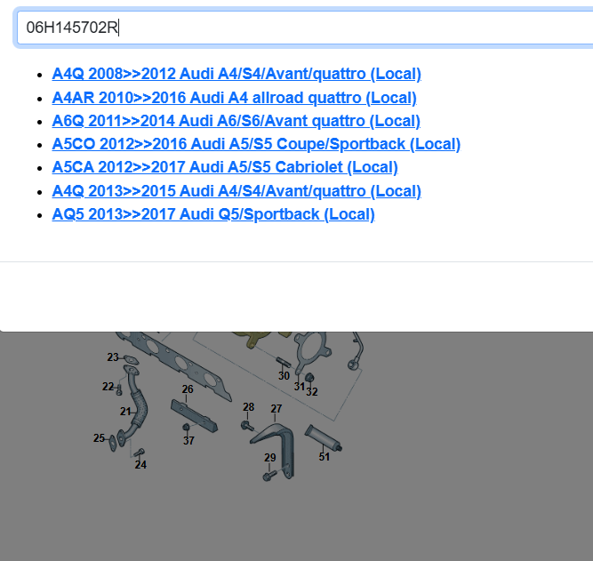 AUDI A4 A5 Q5 TURBO 2.0 TFSI 06H145702R = 06H145703N = 06H145703R = 06H145703S - Obrázek 3