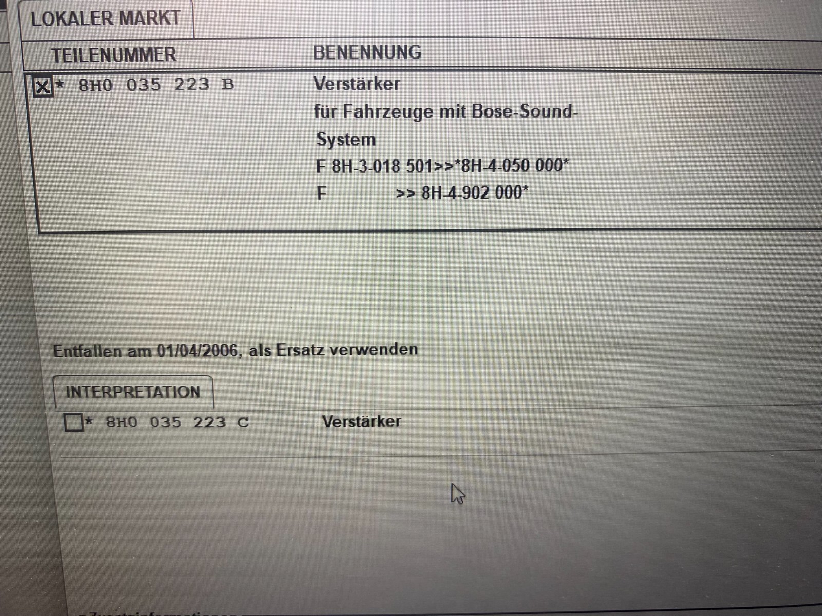 AUDI A4/S4 VERSTÄRKER BOSE SOUNDSYSTEM SOUND 8H0035223B ORIGINAL AUDI BOSE TEIL - Obrázek 16