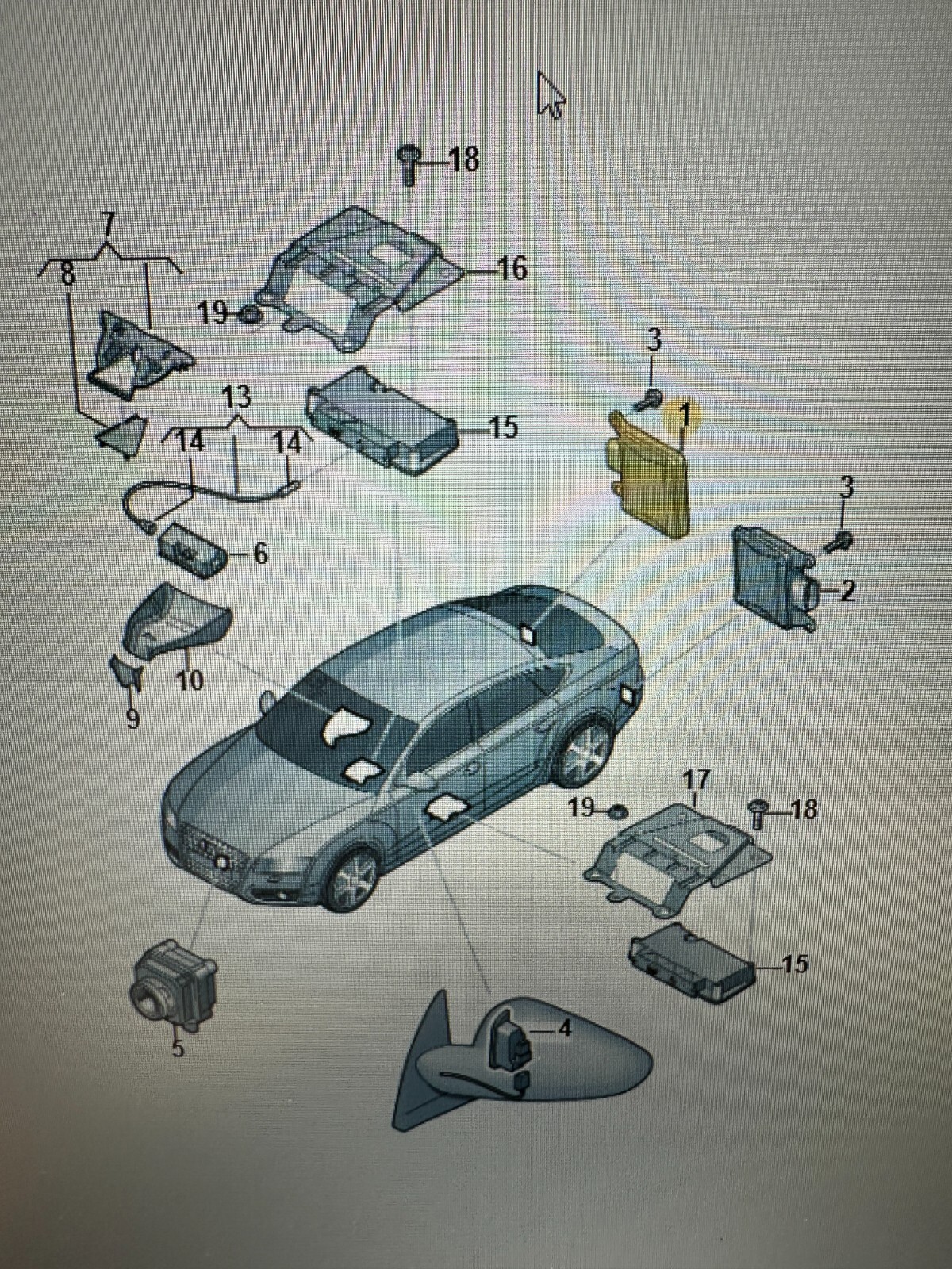 AUDI A7 STEUERGERÄT SPURWECHSELASSISTENT RECHTS 4G0907568 Fast NeuTeil Test Car - Obrázek 3
