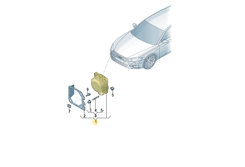 AUDI A8 / S8 4N ACC RADAR SENSOR DISTRONIC ABSTANDSREGELUNG 4N0907561R ORIG NEU - Obrázek 5