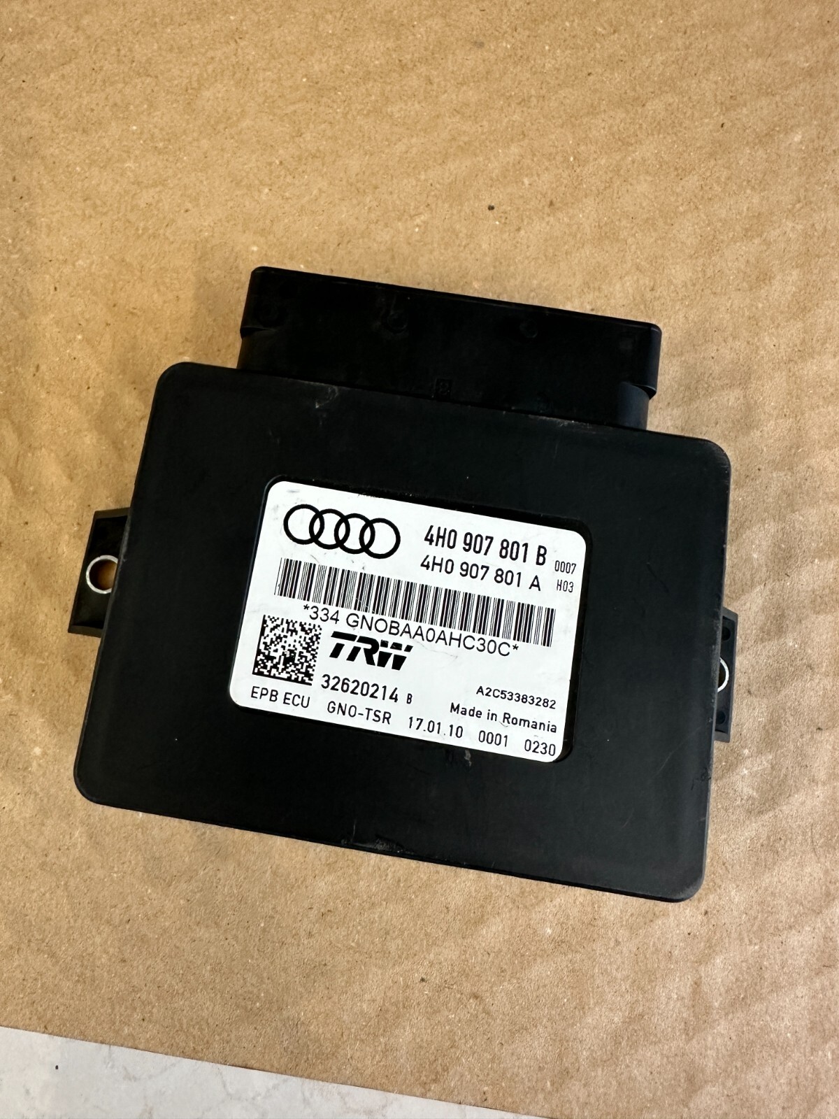 AUDI A8 STEUERGERÄT ELEKTROMECHANISCHE BREMSE 4H0907801B Fast Neu dem v Test Car