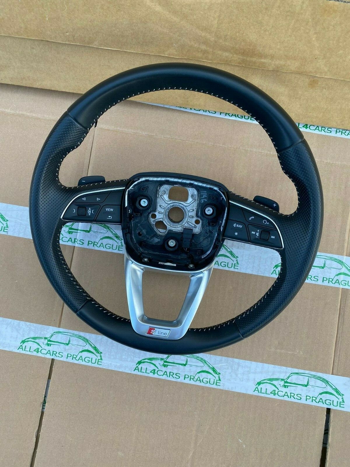 AUDI Q5, Q7 SPORT S-LINE MULT.F. LEDERLENKRAD SCHWARZ PADDELN 4M0419091P ORIG.