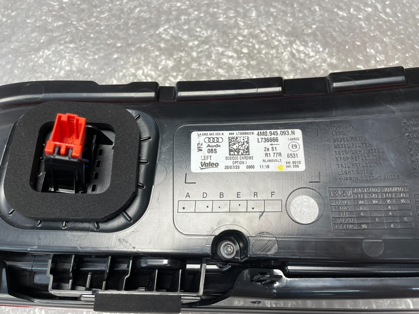 AUDI Q7 4M 2020-2025 FACELIFT RÜCKLEUCHTE LED LAMPE 4M0945093N ORIG. AUDI NEU - Obrázek 6