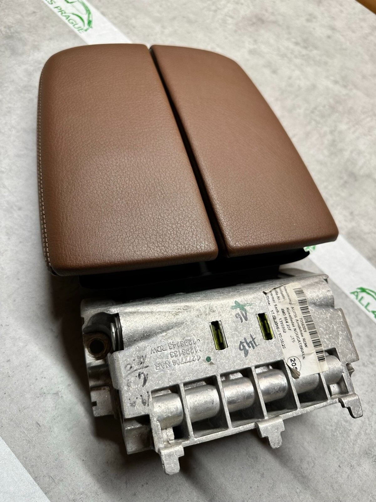 AUDI Q7 4M MITTELARMLEHNE NOUGATBRAUN KUNSTLEDER 2-TEILIG 4M0864207 JT5 ORIGINAL - Obrázek 5