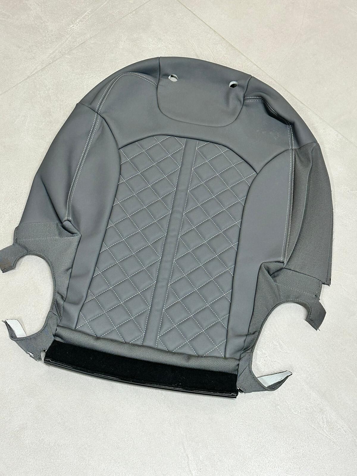 AUDI Q7 SQ7 BEZUG GRAU LEDER BEZUG HINTEN LINKS ORIGINAL AUDI TEIL VALCONA PLUS