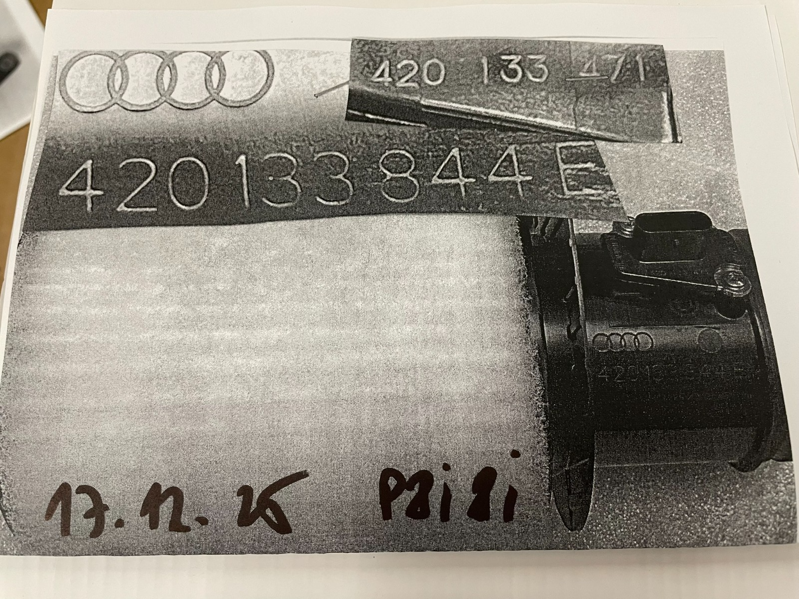 AUDI R8 LUFTFILTEREINSATZ LUFTMASSENMESSER SENZOR 420133844E 420133471 ORIG NEU - Obrázek 19