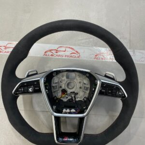 AUDI RS6 RS7 C8 AUDI SPORT LEDER LENKRAD ABGEFLACHT BEHEIZT ALCANTARA ORIG.NEU