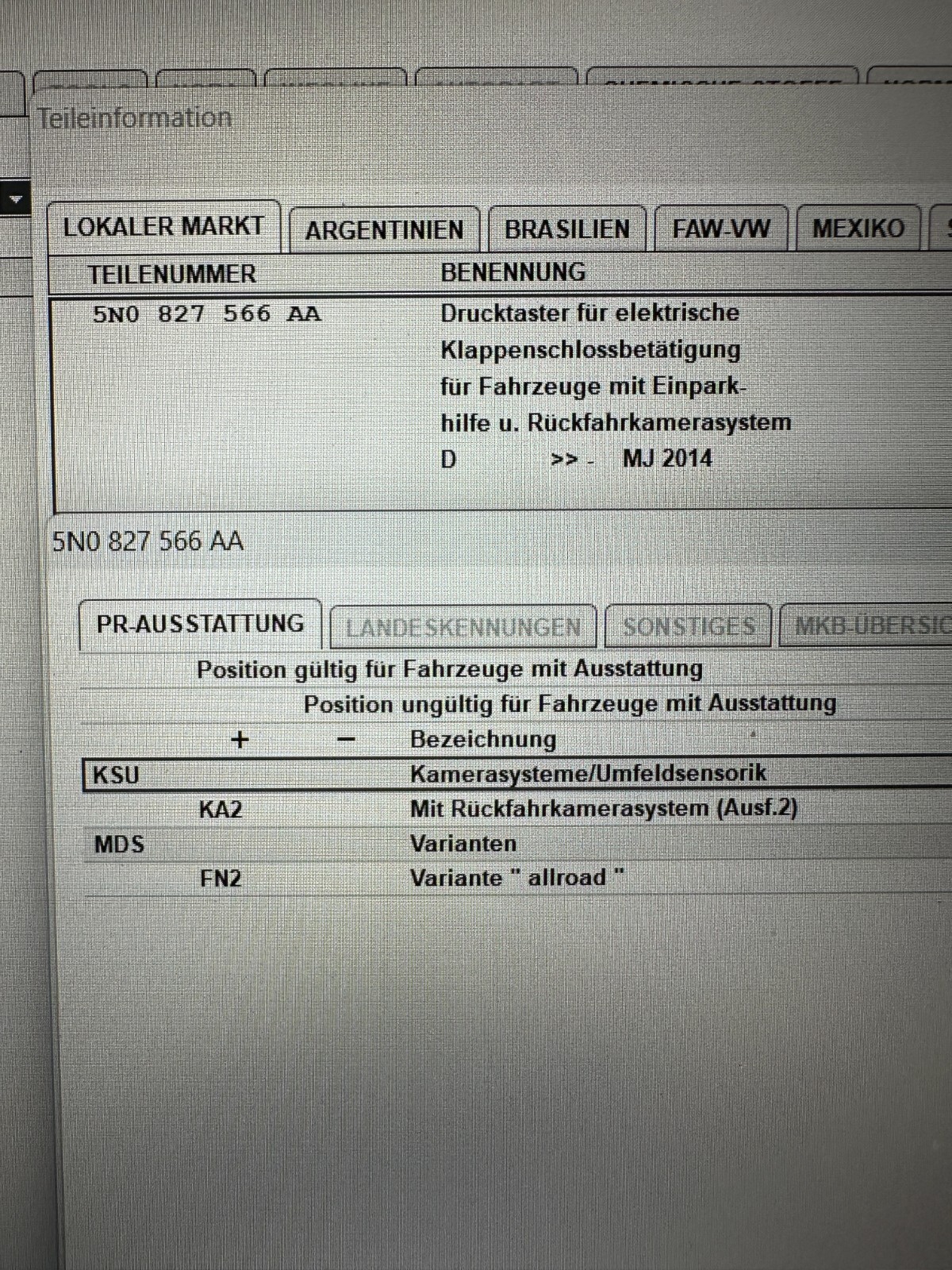 AUDI RÜCKFAHRKAMERA REAR VIEW CAMERA 5N0827566AA 8T8827569A Fast Neu Demont test - Obrázek 21