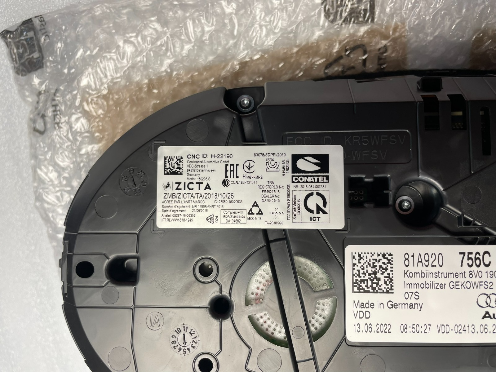 AUDI SQ2 TACHOMETER KOMBIINSTRUMENT 81A920756C ORIGINAL NEU - 0 KM! 81A920756C - Obrázek 14