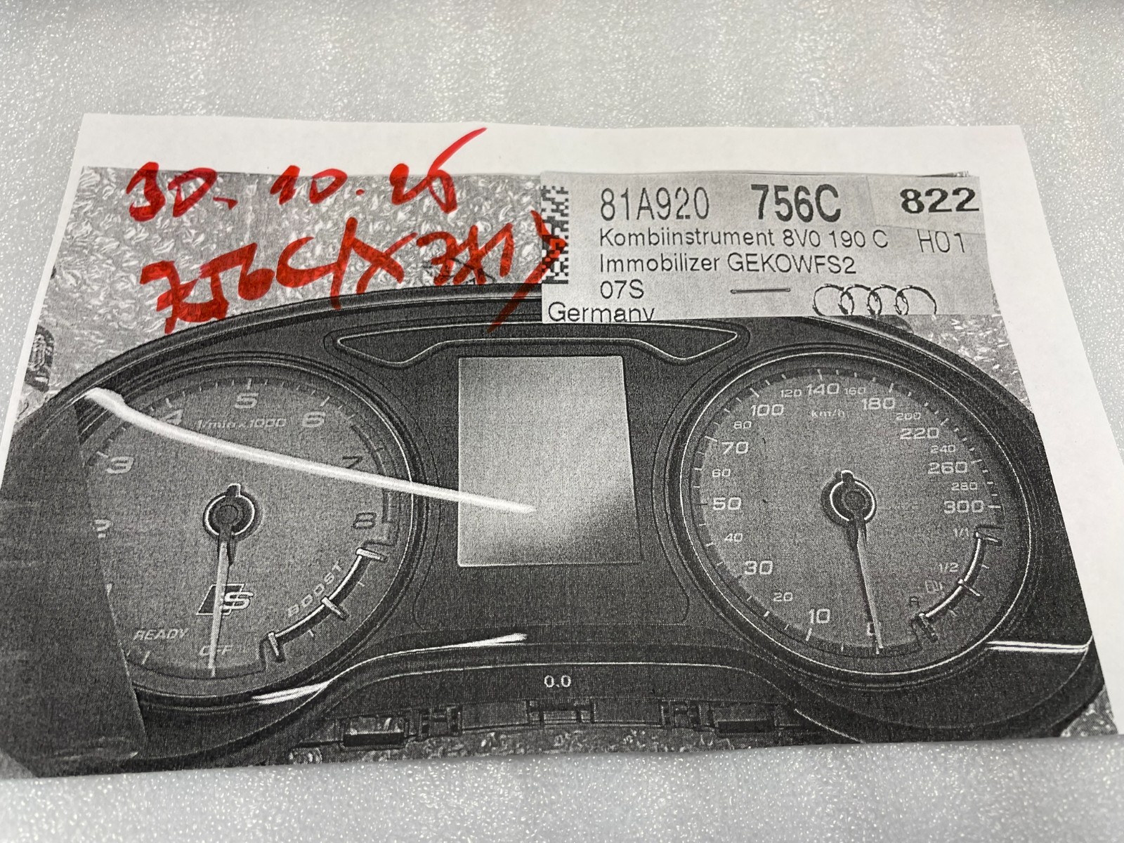 AUDI SQ2 TACHOMETER KOMBIINSTRUMENT 81A920756C ORIGINAL NEU - 0 KM! 81A920756C - Obrázek 18