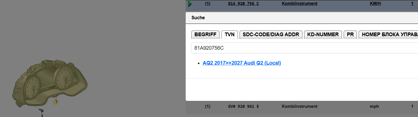 AUDI SQ2 TACHOMETER KOMBIINSTRUMENT 81A920756C ORIGINAL NEU - 0 KM! 81A920756C - Obrázek 5