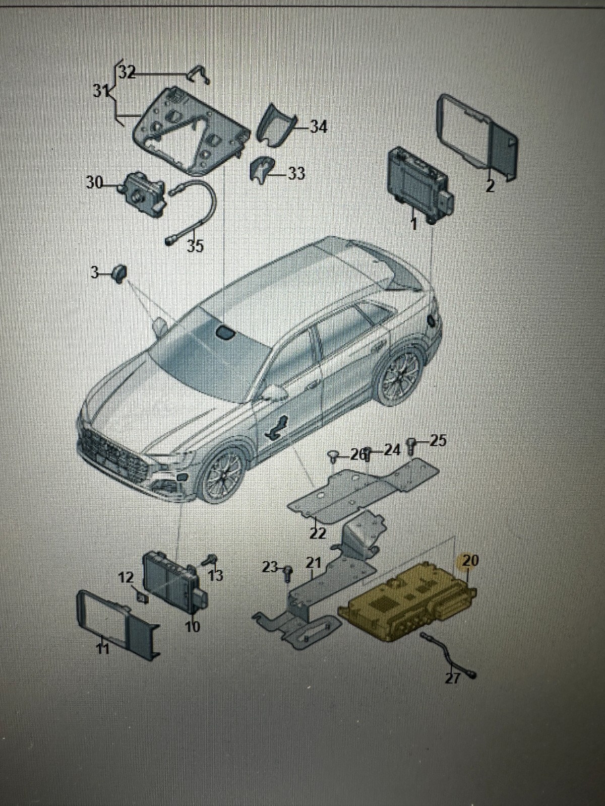 AUDI STEUERGERÄT MODUL FÜR FAHRERASSISTENT STEUERGERÄT FÜR KAMERA 4K4907117T NEU - Obrázek 4