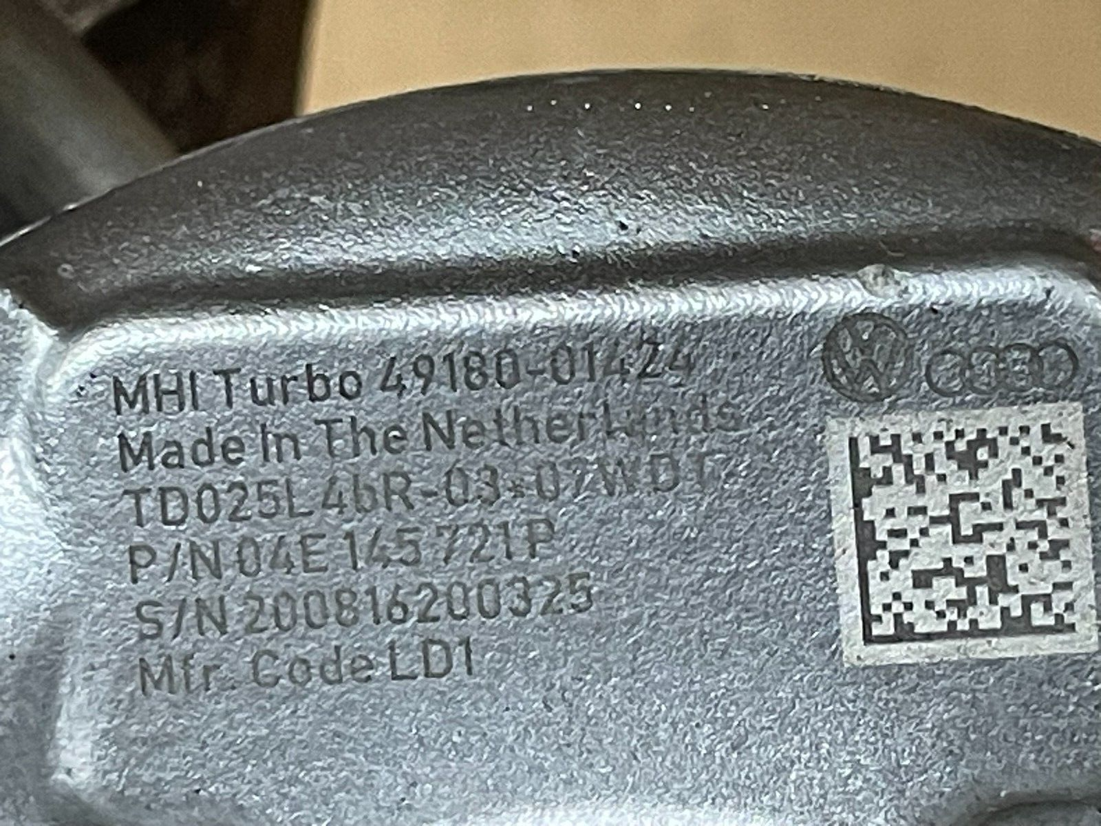 AUDI VW SKODA SEAT 1.4 TSI TURBOLADER CZDA 04E145721P = 04E145722G = 04E145873N - Obrázek 3
