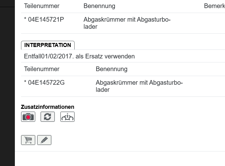 AUDI VW SKODA SEAT 1.4 TSI TURBOLADER CZDA 04E145721P = 04E145722G = 04E145873N - Obrázek 7