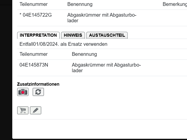 AUDI VW SKODA SEAT 1.4 TSI TURBOLADER CZDA 04E145721P = 04E145722G = 04E145873N - Obrázek 8