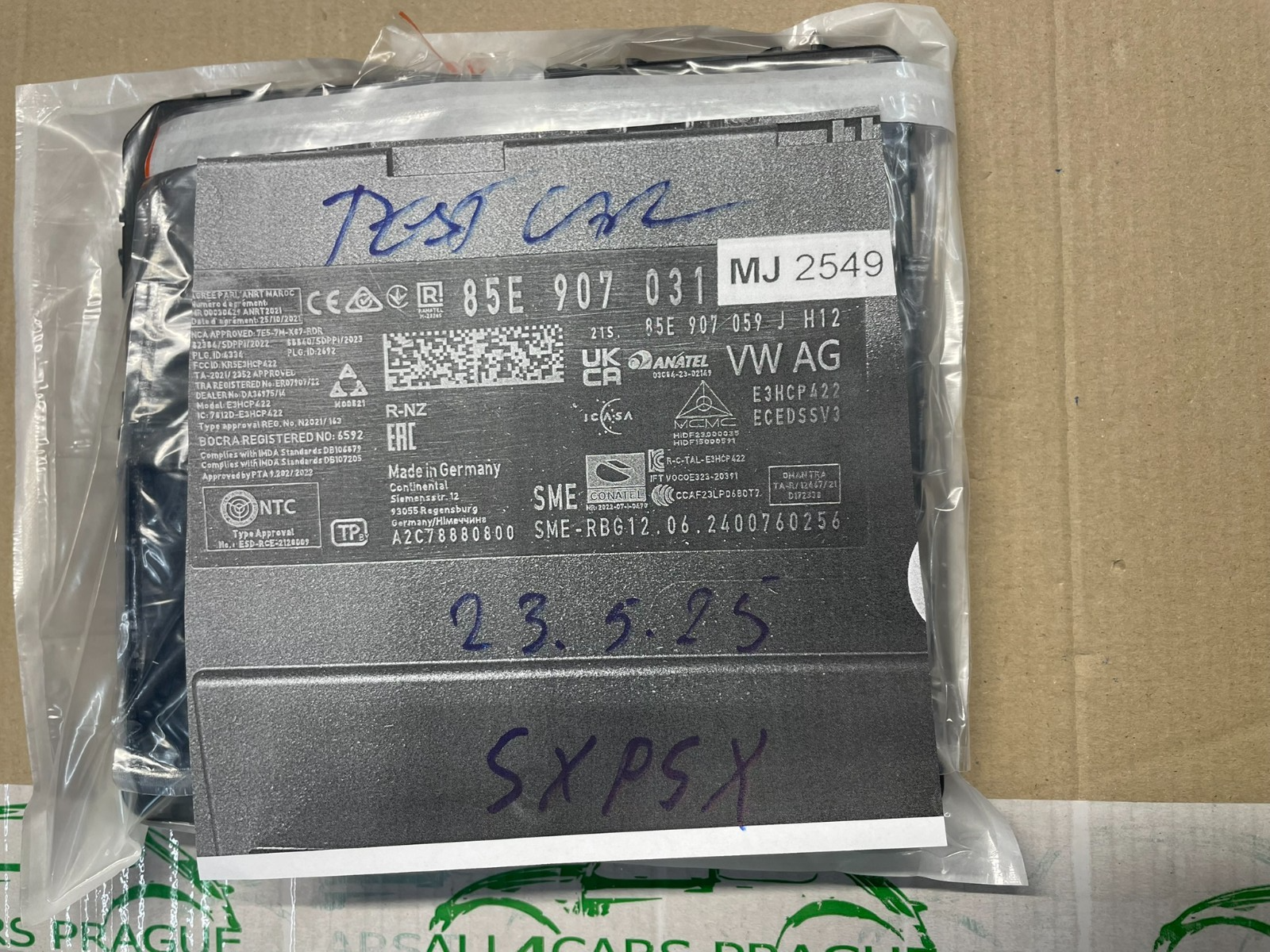 AUDI VW STEUERGERÄT KOMFORTSYSTEM KOMFORT STEUERGERÄT 85E907031MJ TEST WAGEN DEM - Obrázek 17