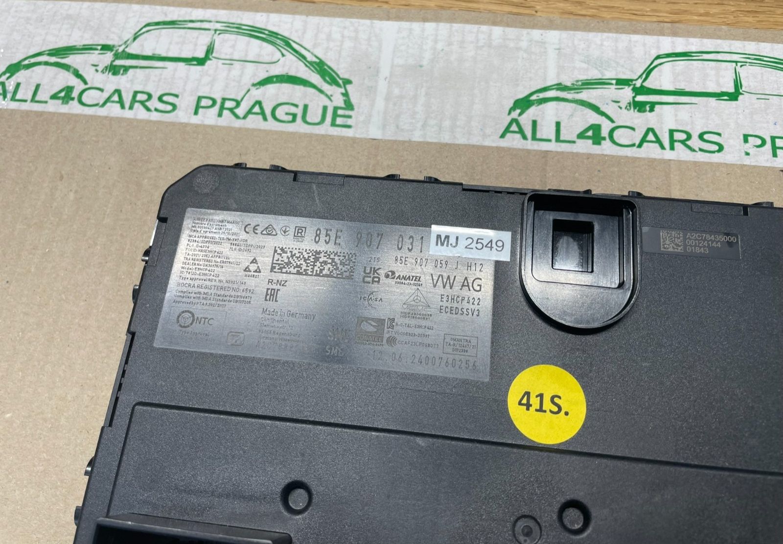 AUDI VW STEUERGERÄT KOMFORTSYSTEM KOMFORT STEUERGERÄT 85E907031MJ TEST WAGEN DEM - Obrázek 7