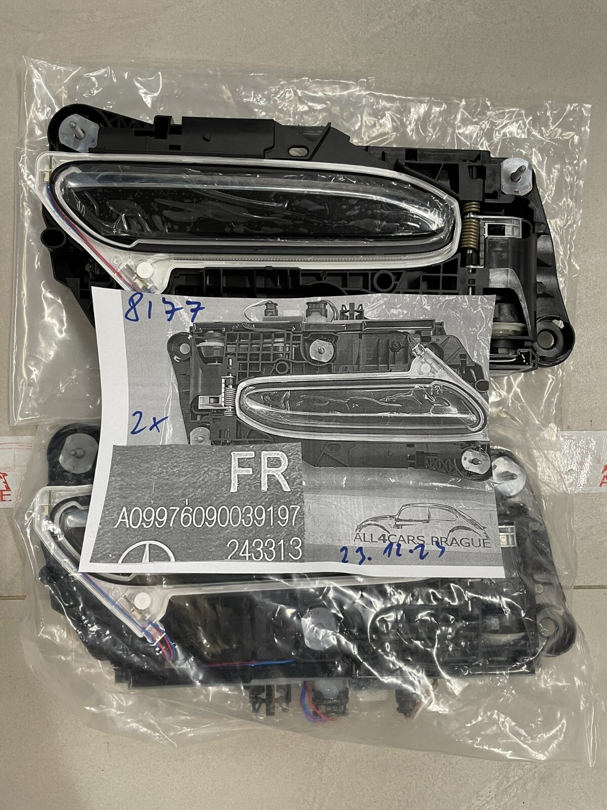 MERCEDES-BENZ S / EQS TÜRAUßENGRIFF VORNE RECHTS A0997609003 9197 SCHWARZ OE NEU - Obrázek 10