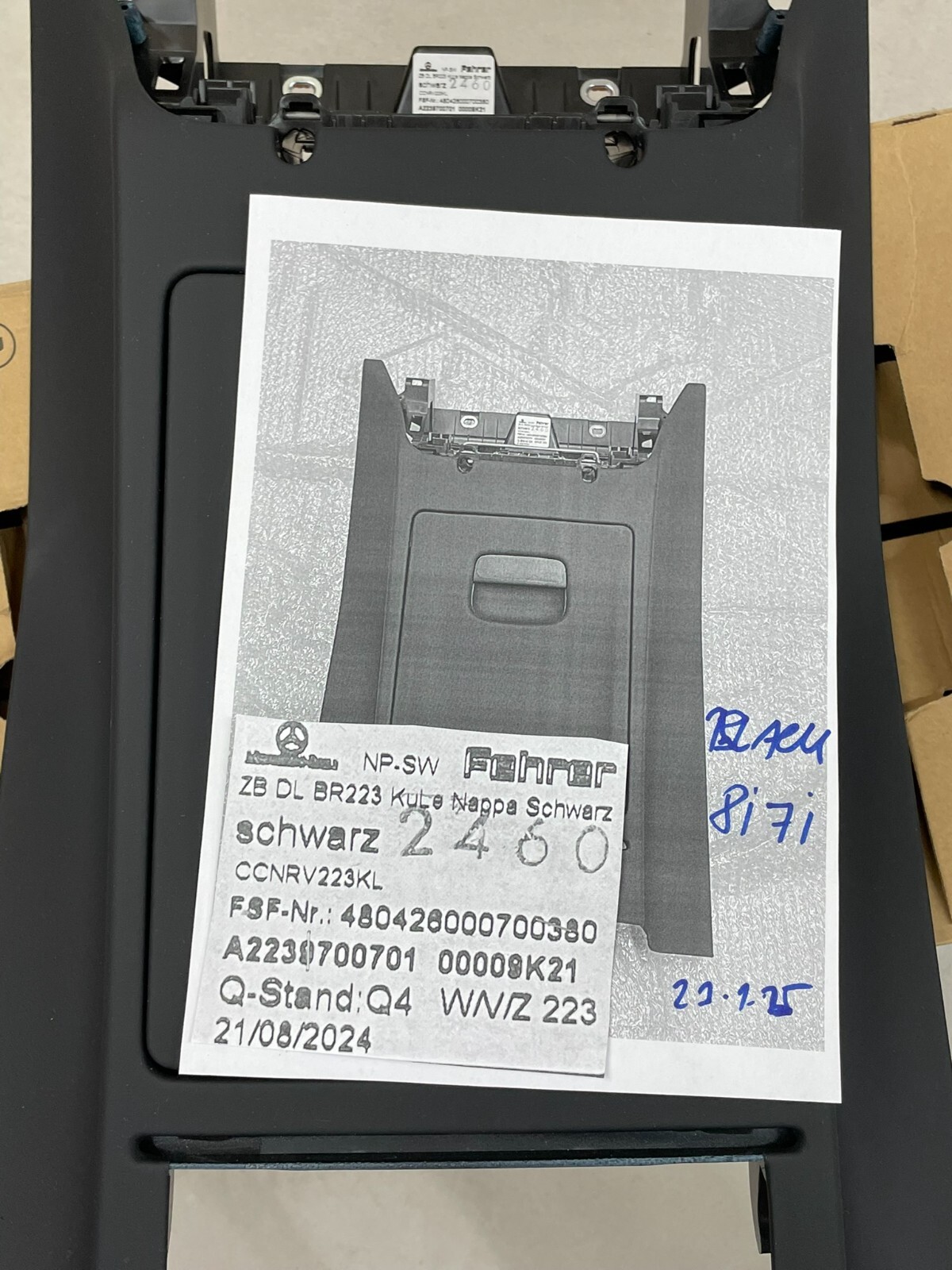 MERCEDES-BENZ S-KLASSE W223 V223 ABLAGEFACH A2239700701 SCHWARZ DEM.V TEST WAGEN - Obrázek 25