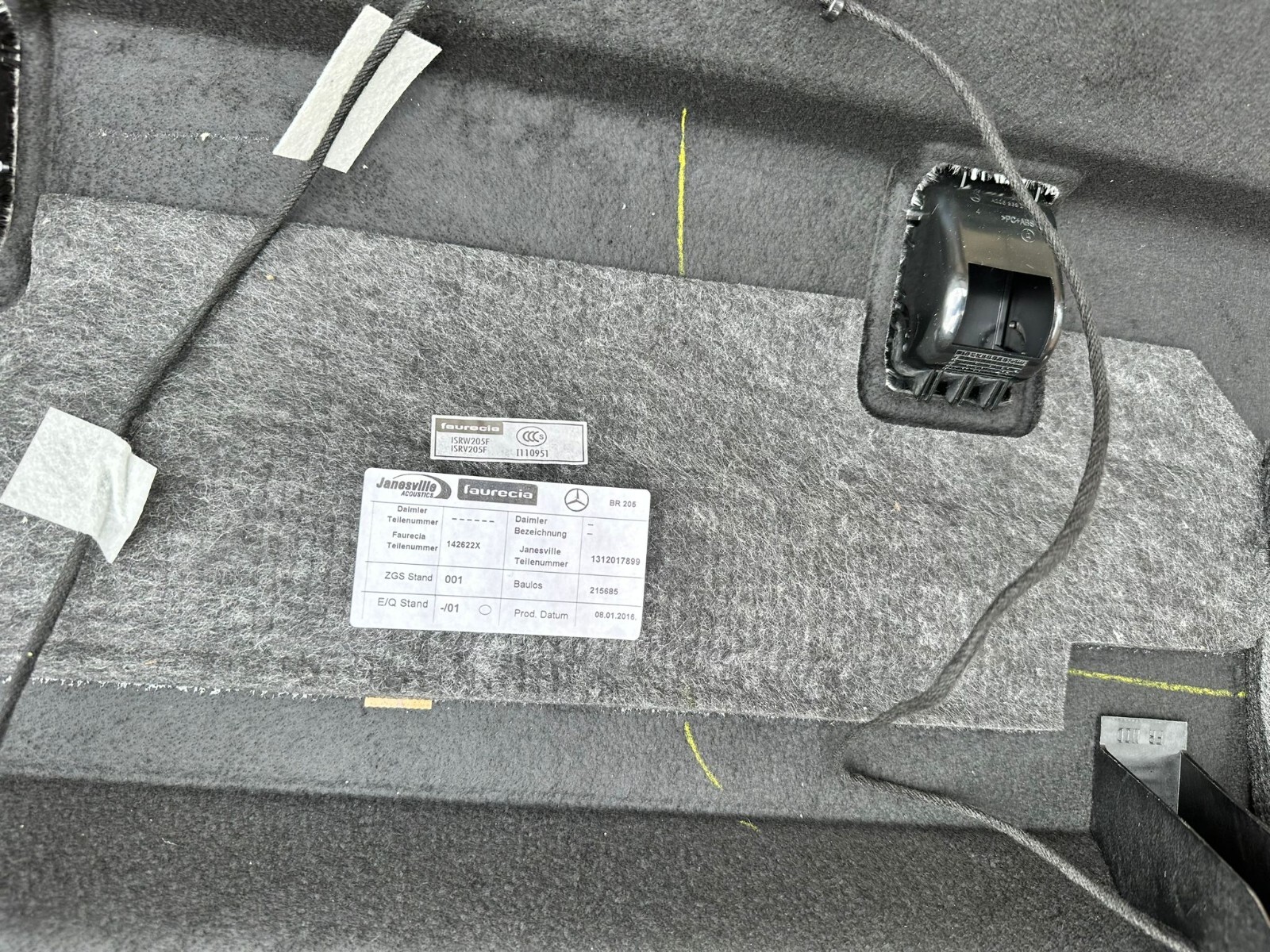 MERCEDES-BENZ W205 C-KLASSE KOFFERRAUMDECK A2056905249 ORIGINAL - Obrázek 14