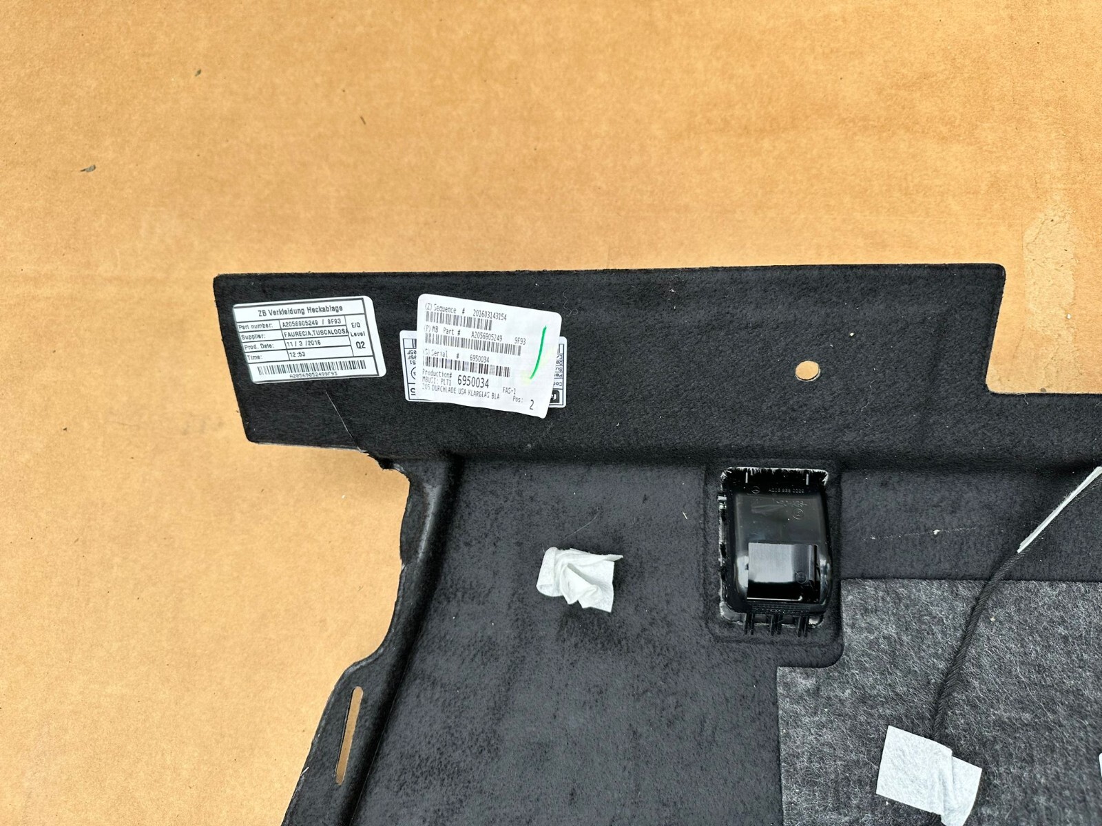 MERCEDES-BENZ W205 C-KLASSE KOFFERRAUMDECK A2056905249 ORIGINAL - Obrázek 10