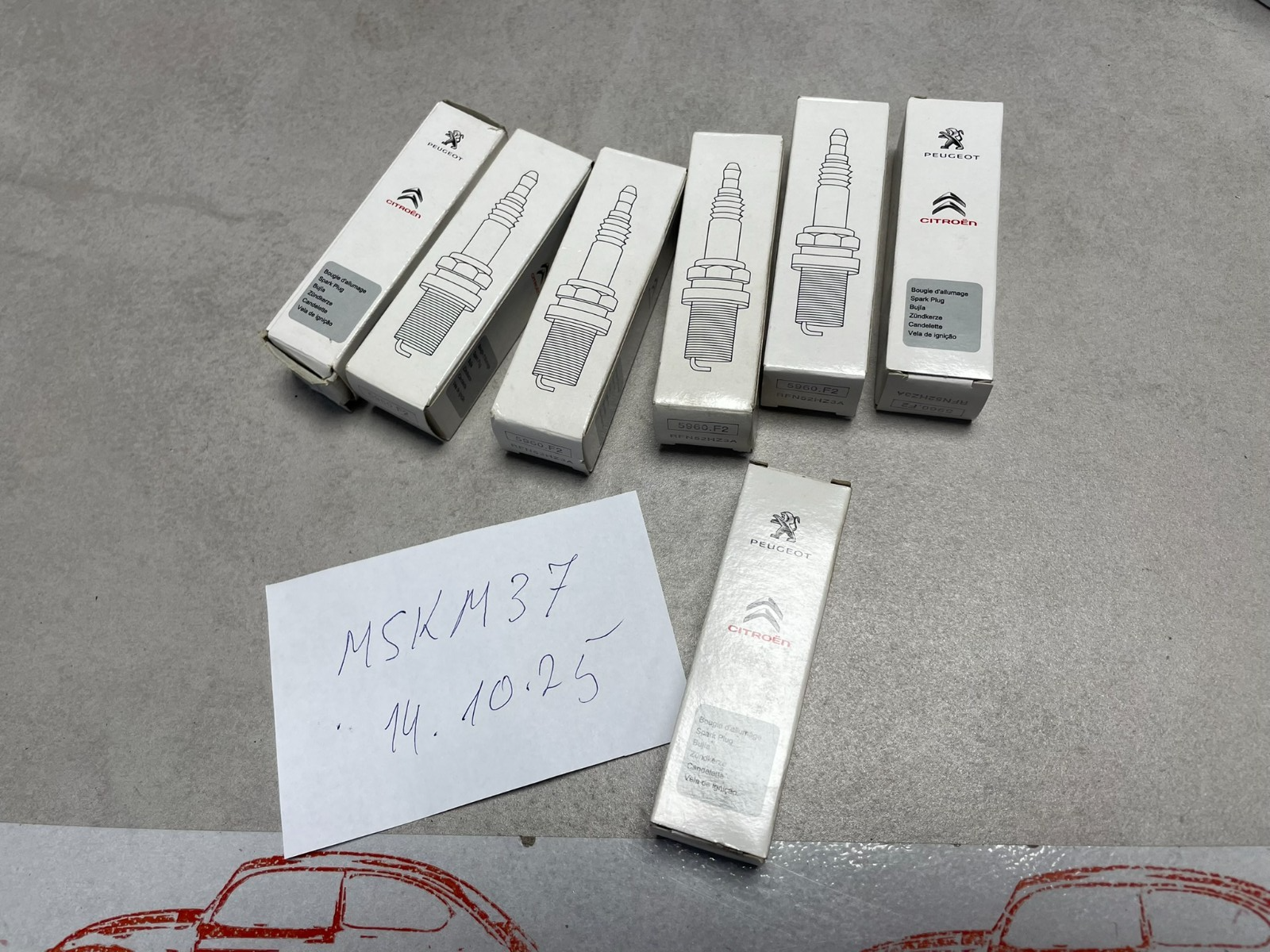 PEUGEOT / CITROEN ZÜNDKERZE 5960 F2 , ZÜNDKERZE 5960 F ORIG. PEUGOT CITROËN NEU - Obrázek 17