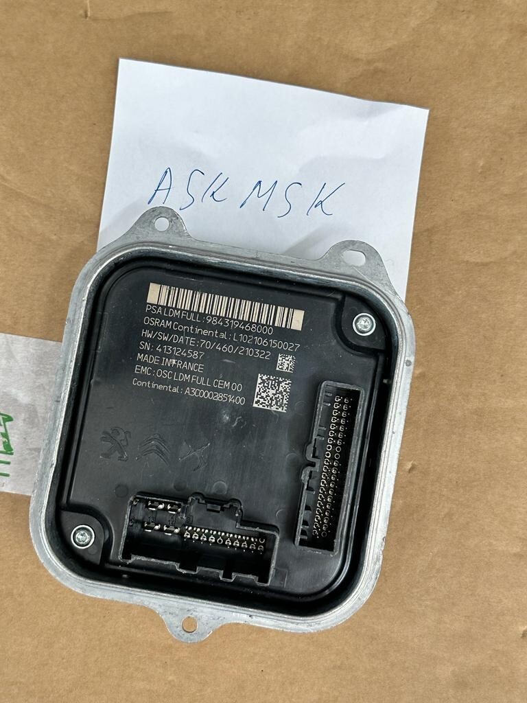 PEUGOT CITROEN SCHEINWERFER STEUERGERÄT A3C0002851400 984319468000 - Obrázek 9