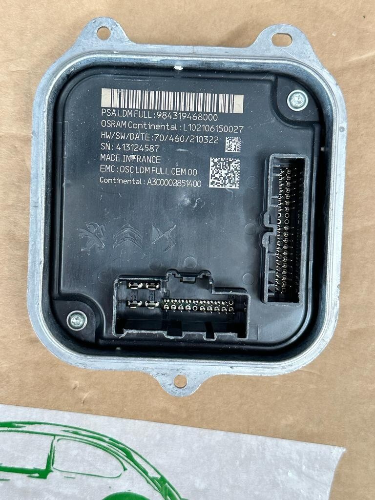 PEUGOT CITROEN SCHEINWERFER STEUERGERÄT A3C0002851400 984319468000