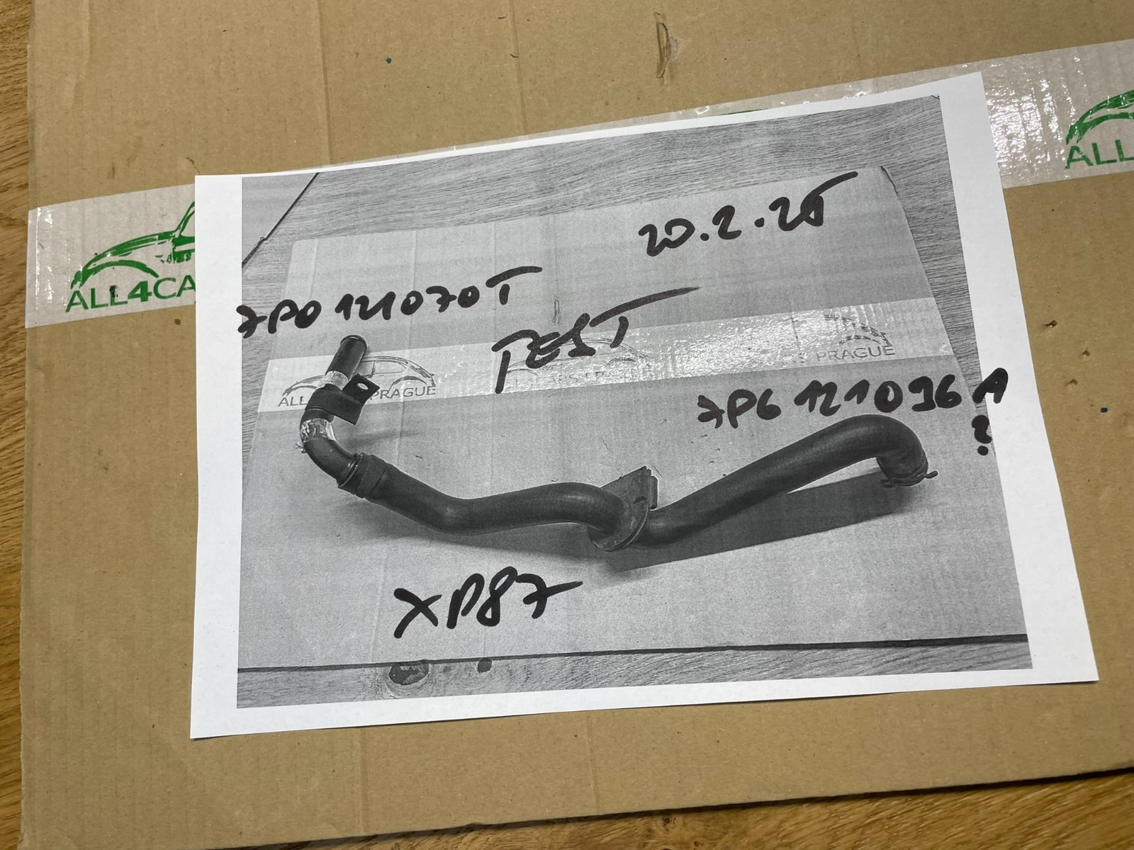 PORSCHE CAYENNE 92A HYBRID KÜHLWASSER KÜHLMITTELROHR 7P0121070T + 7P6121096A - Obrázek 5