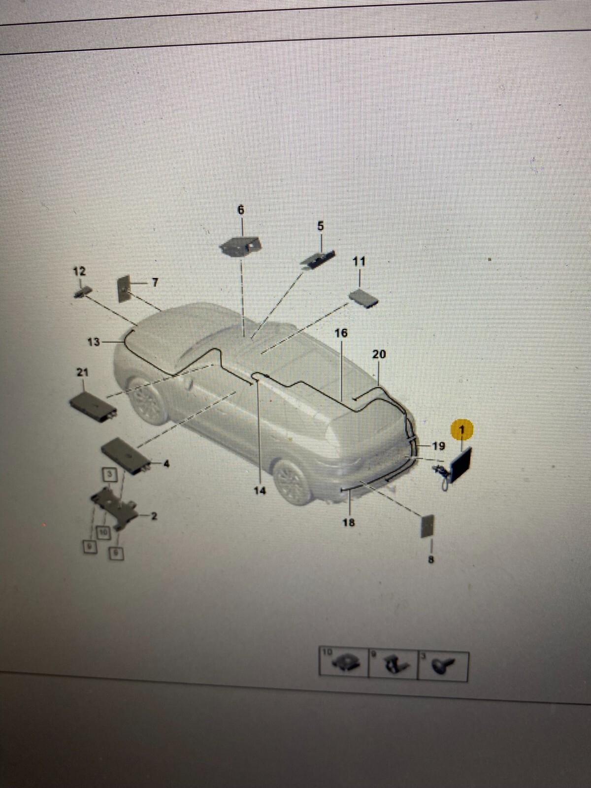 PORSCHE CAYENNE, TAYCAN, 911, 992 AUDI E-TRON MOBILE ANTENNE BLUETOOTH 9Y0051506 - Obrázek 10