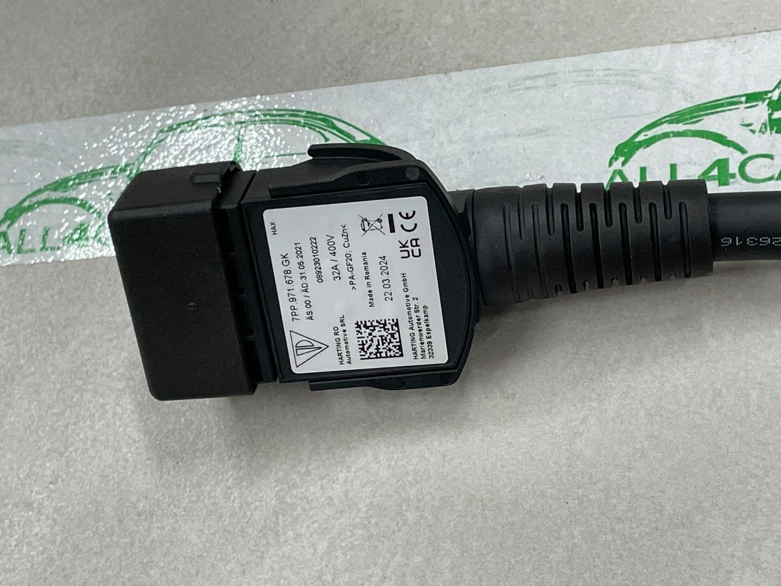 PORSCHE LADEKABEL FÜR NETZSTECKDOSE CEE 32A 3P 900MM GERADE 7PP971678GK ORIG NEU - Obrázek 8