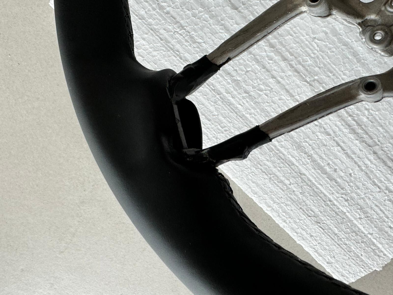 PORSCHE LEERES RAHMEN LENKRAD BEHEIZT SCHWARZ LEDER STEERING WHEEL FRAME NEW !!! - Obrázek 12