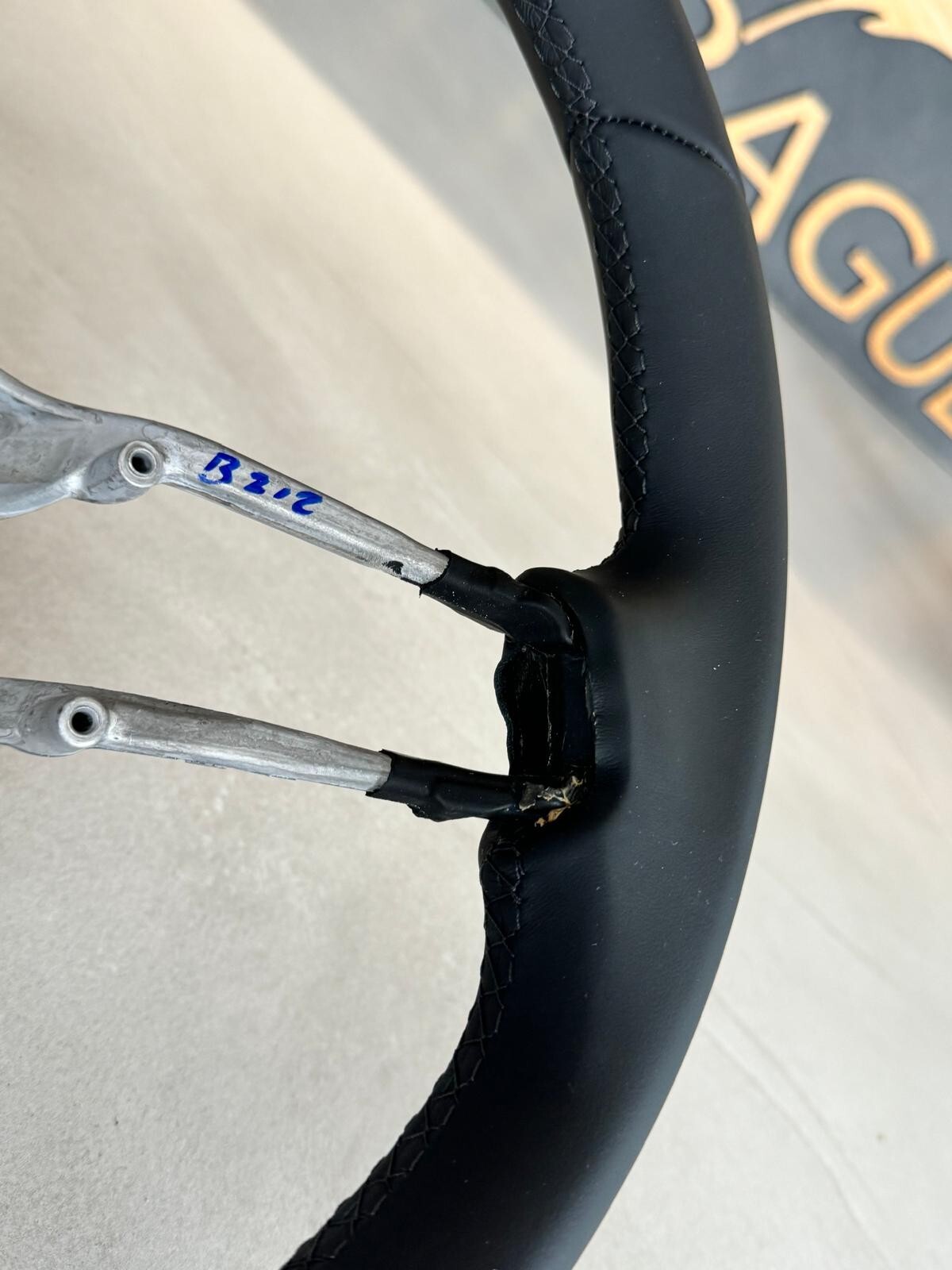 PORSCHE LEERES RAHMEN LENKRAD SPORT LEDER SCHWARZ STEERING WHEEL FRAME BLACK NEW - Obrázek 14